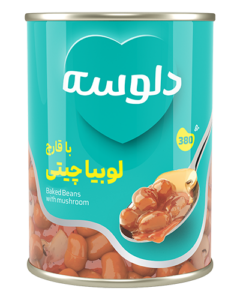 کنسرو لوبیا چیتی با قارچ